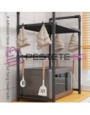 Рафт за микровълнова с три нива черен